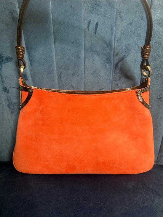 Valentino Garavani Handbags - Valentino  Garavani Orange Suede Shoulder Bag - Women